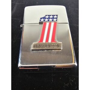 Harley Davidson # 1 Logo Zippo Lighter - AMF - Rare - Model # 99252-05V 03
